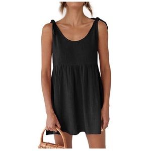 Tie Strap A-line Casual Mini Dress